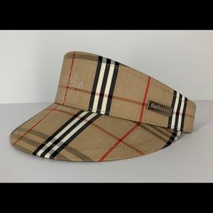 BURBERRY VINTAGE NOVA CHECK SUN VISOR HAT